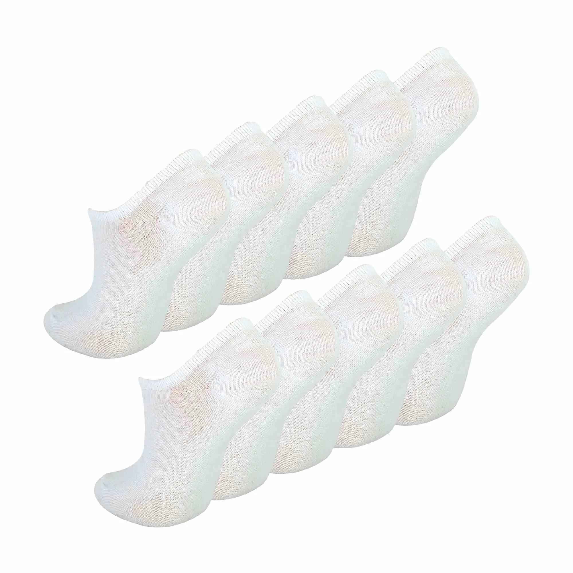 10 Pack Girls & Boys No Show Invisible Cotton Rich Socks (3 Sizes)