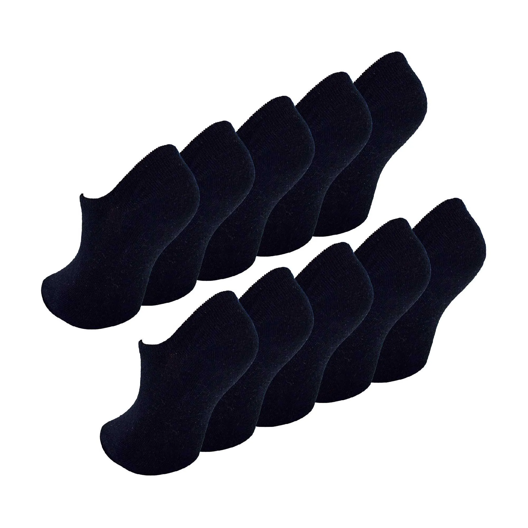 10 Pack Girls & Boys No Show Invisible Cotton Rich Socks (3 Sizes)