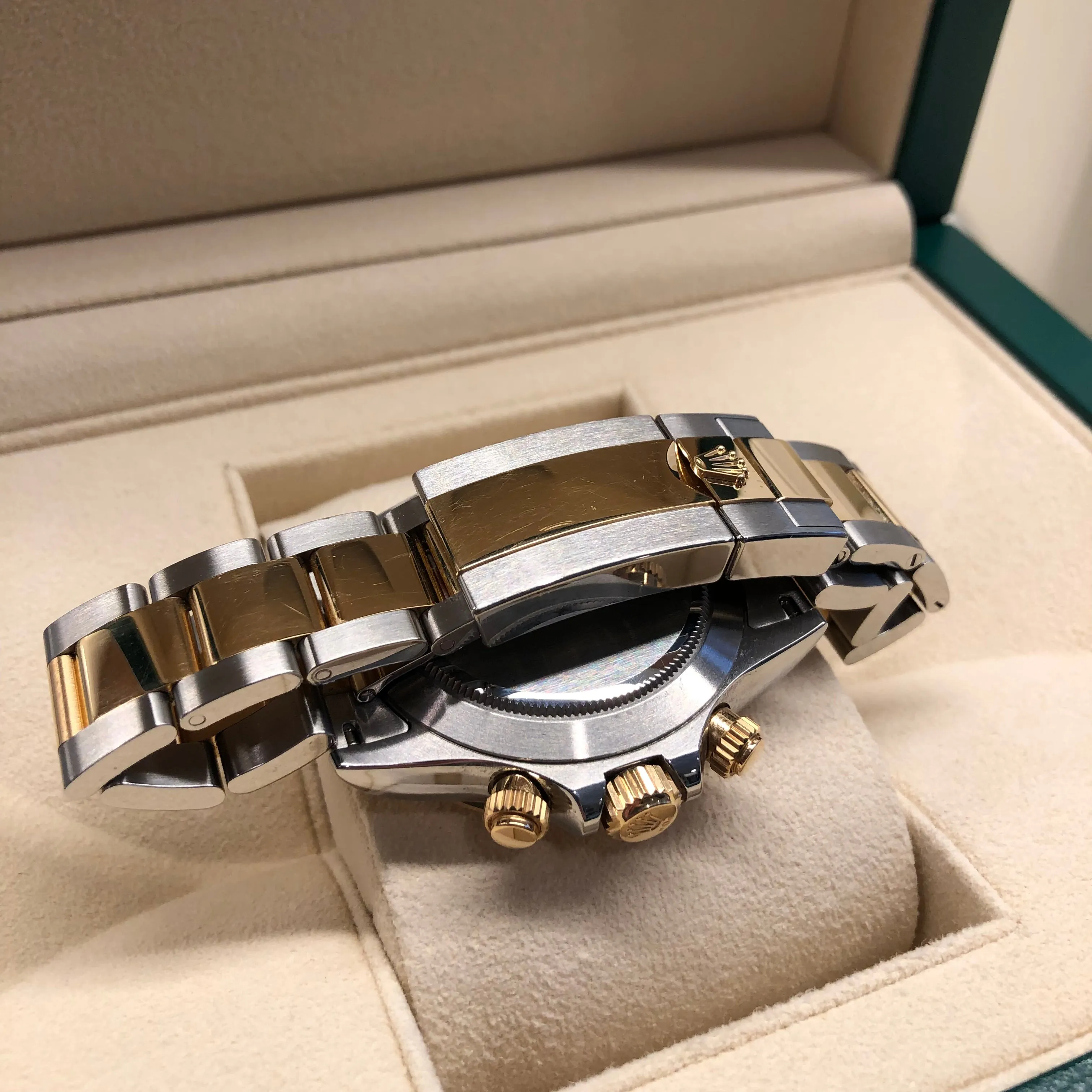 2021 Rolex Daytona Cosmograph 116503 Black Two Tone Chronograph Box Papers