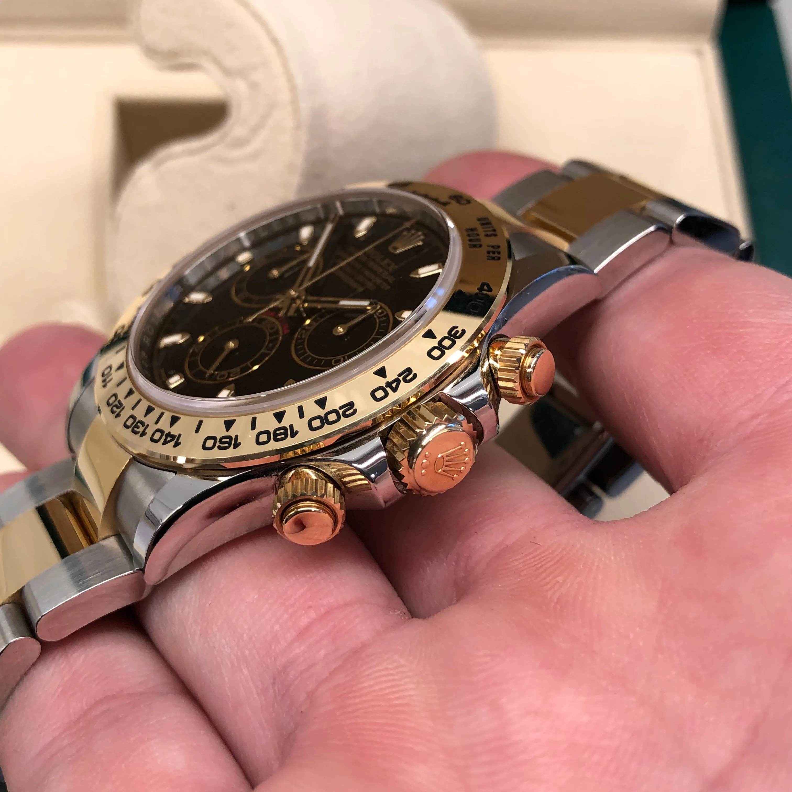 2021 Rolex Daytona Cosmograph 116503 Black Two Tone Chronograph Box Papers