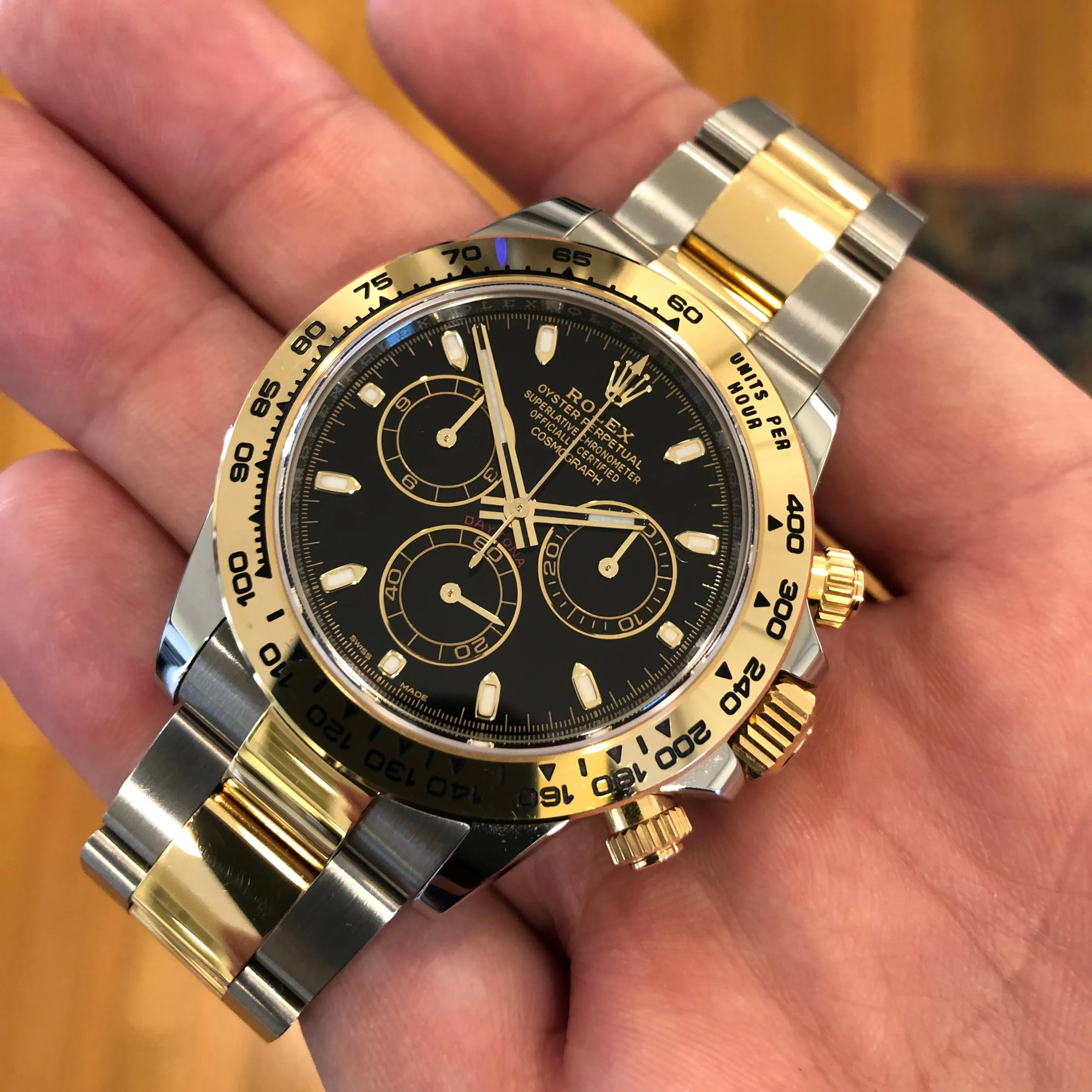 2021 Rolex Daytona Cosmograph 116503 Black Two Tone Chronograph Box Papers