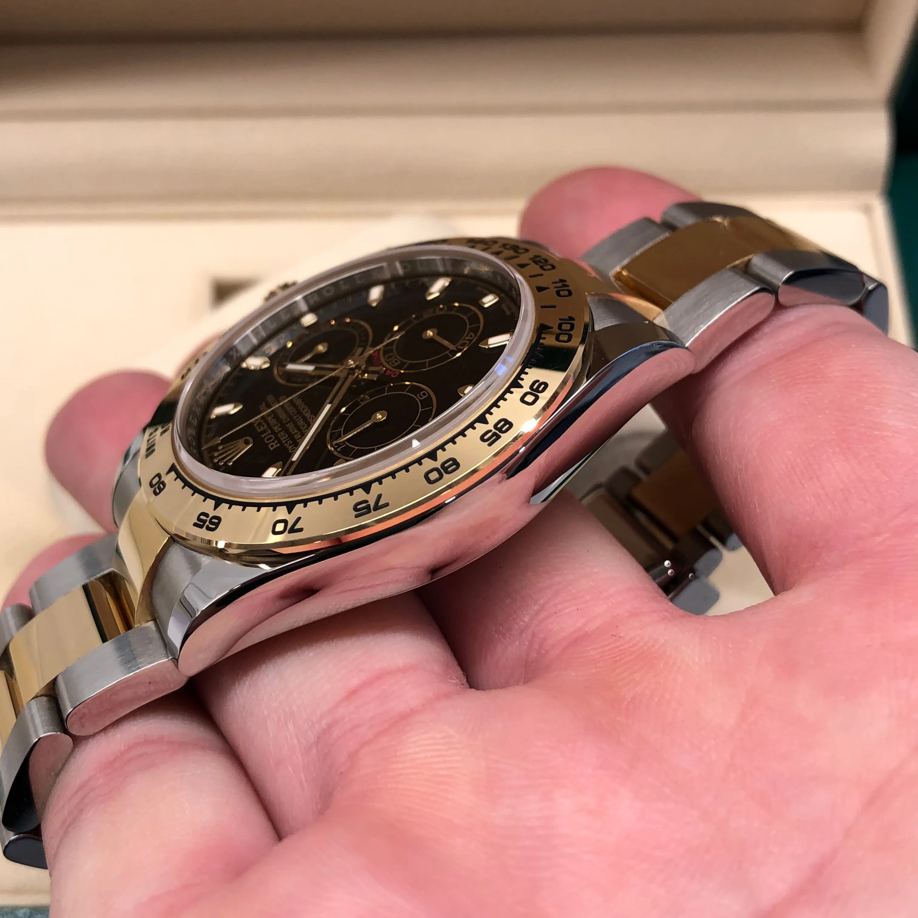 2021 Rolex Daytona Cosmograph 116503 Black Two Tone Chronograph Box Papers