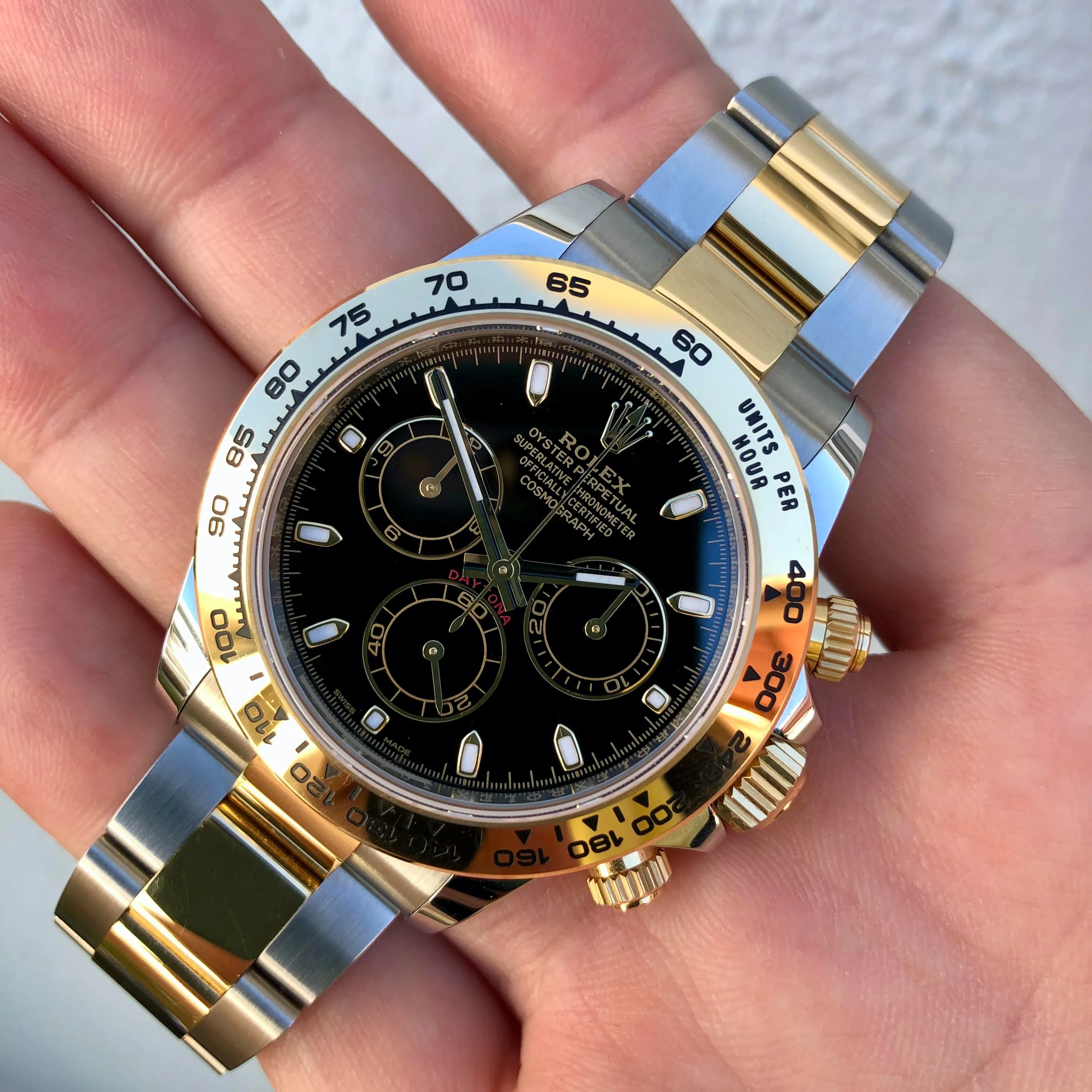 2021 Rolex Daytona Cosmograph 116503 Black Two Tone Chronograph Box Papers