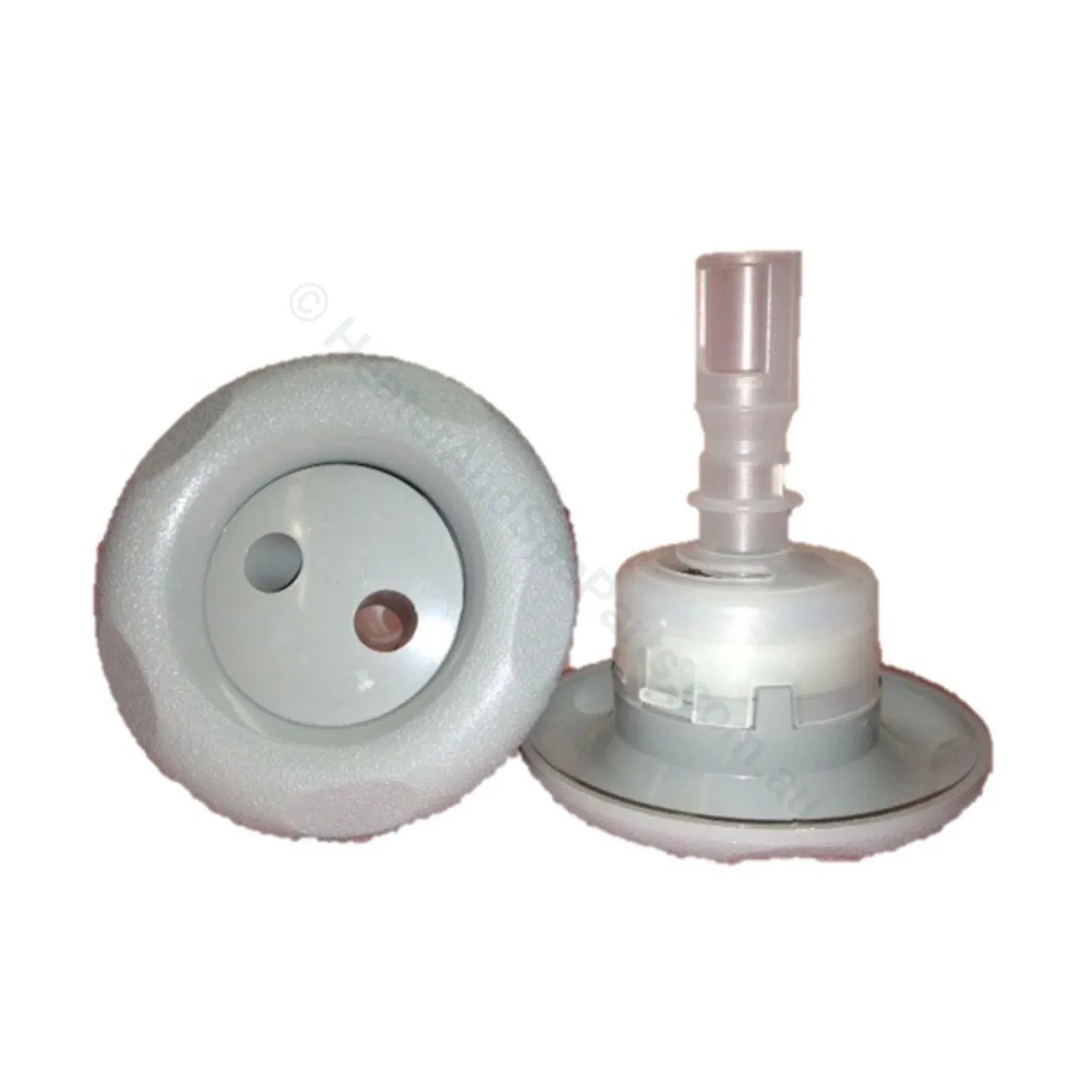 90mm Pentair Luxury Cyclone Spa Jet - Gray - Dual Pulse - Scallops