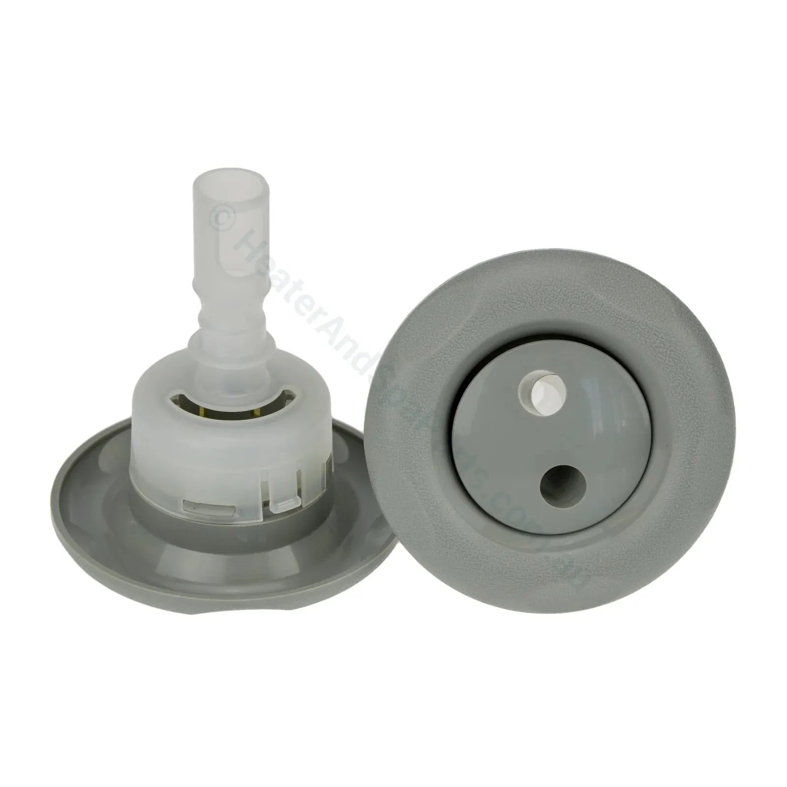 90mm Pentair Luxury Cyclone Spa Jet - Gray - Dual Pulse - Scallops