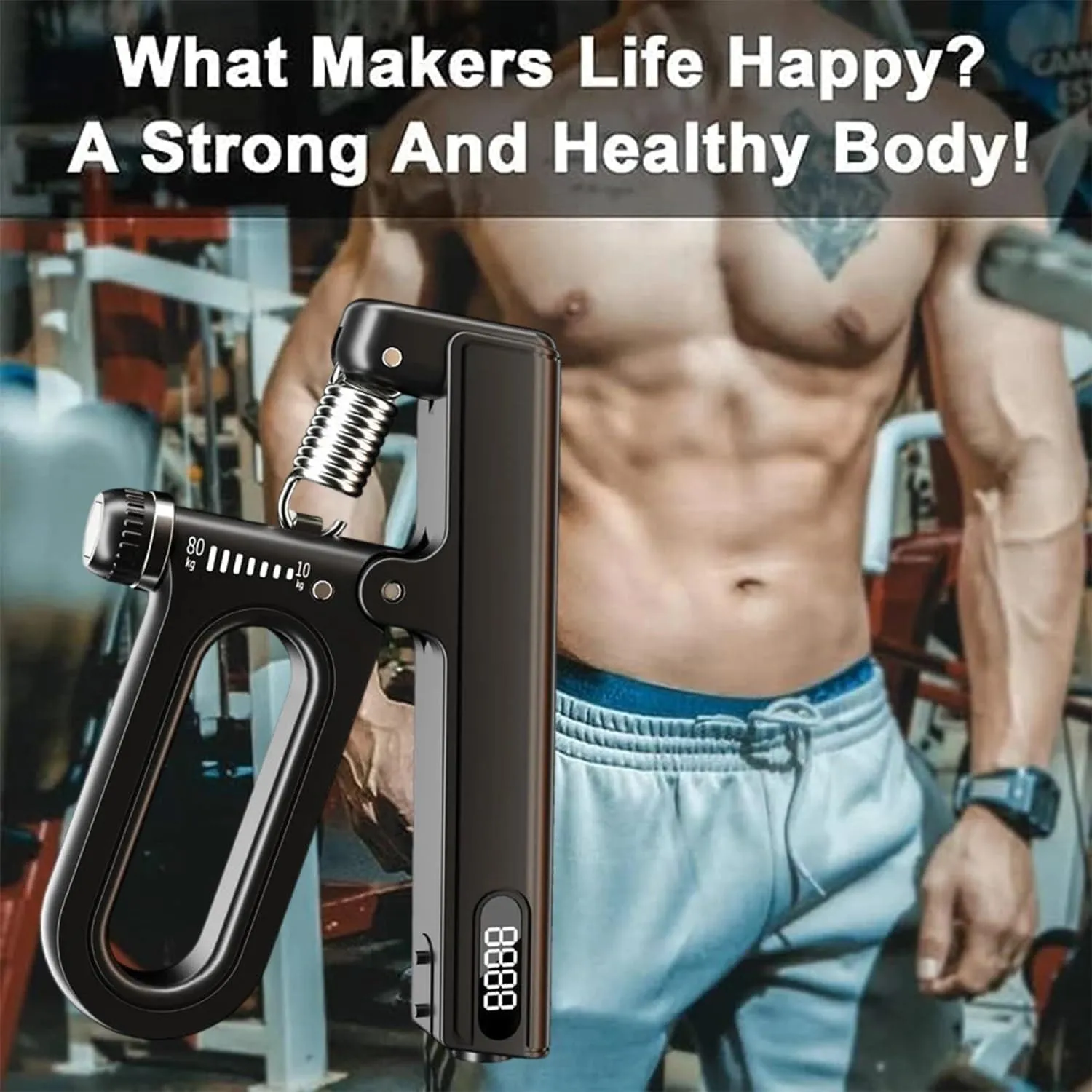 Adjustable Hand Grip with Counter - 10KG to 120KG
