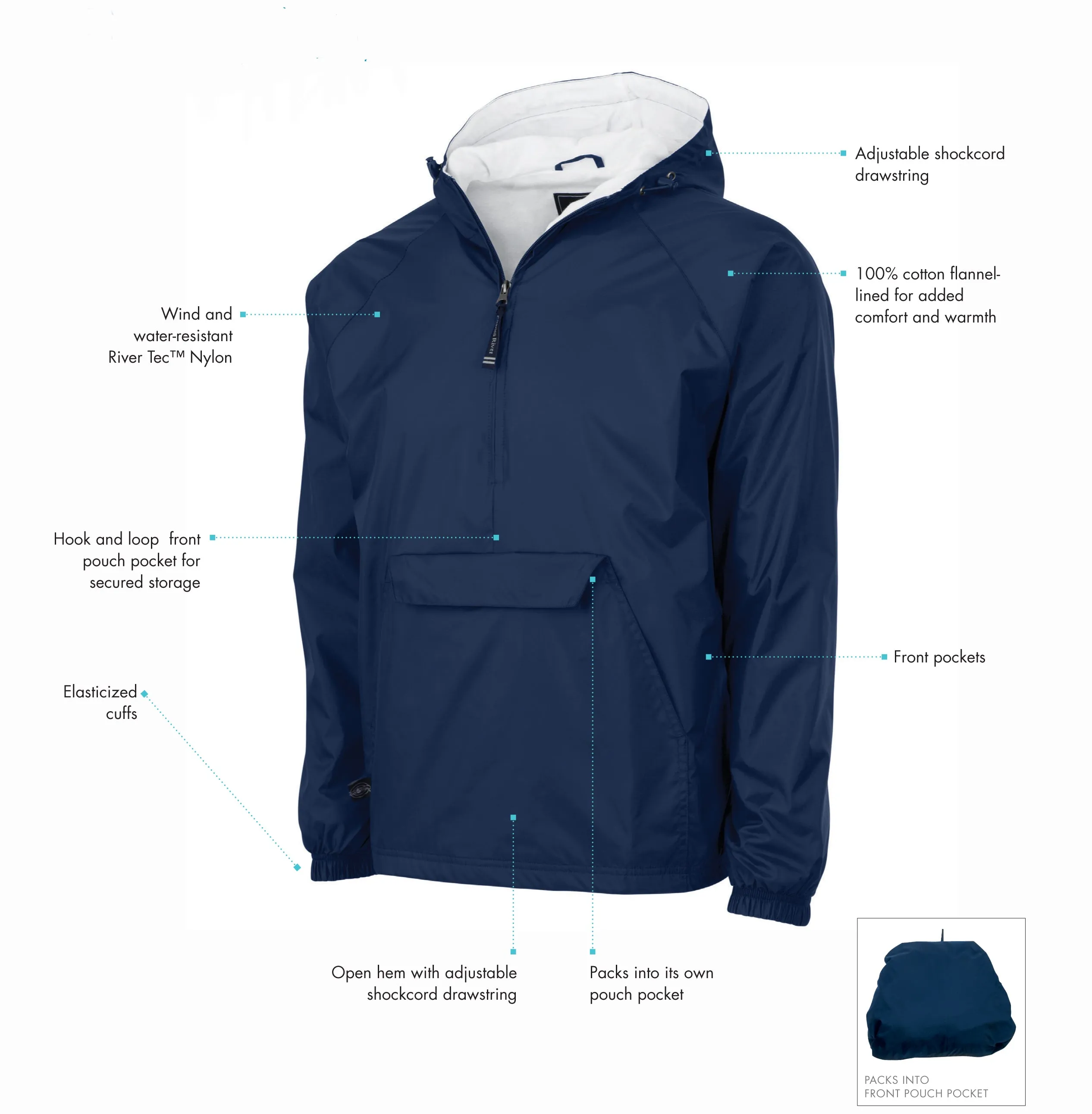 Alpha Kappa Psi Flannel Lined Windbreaker