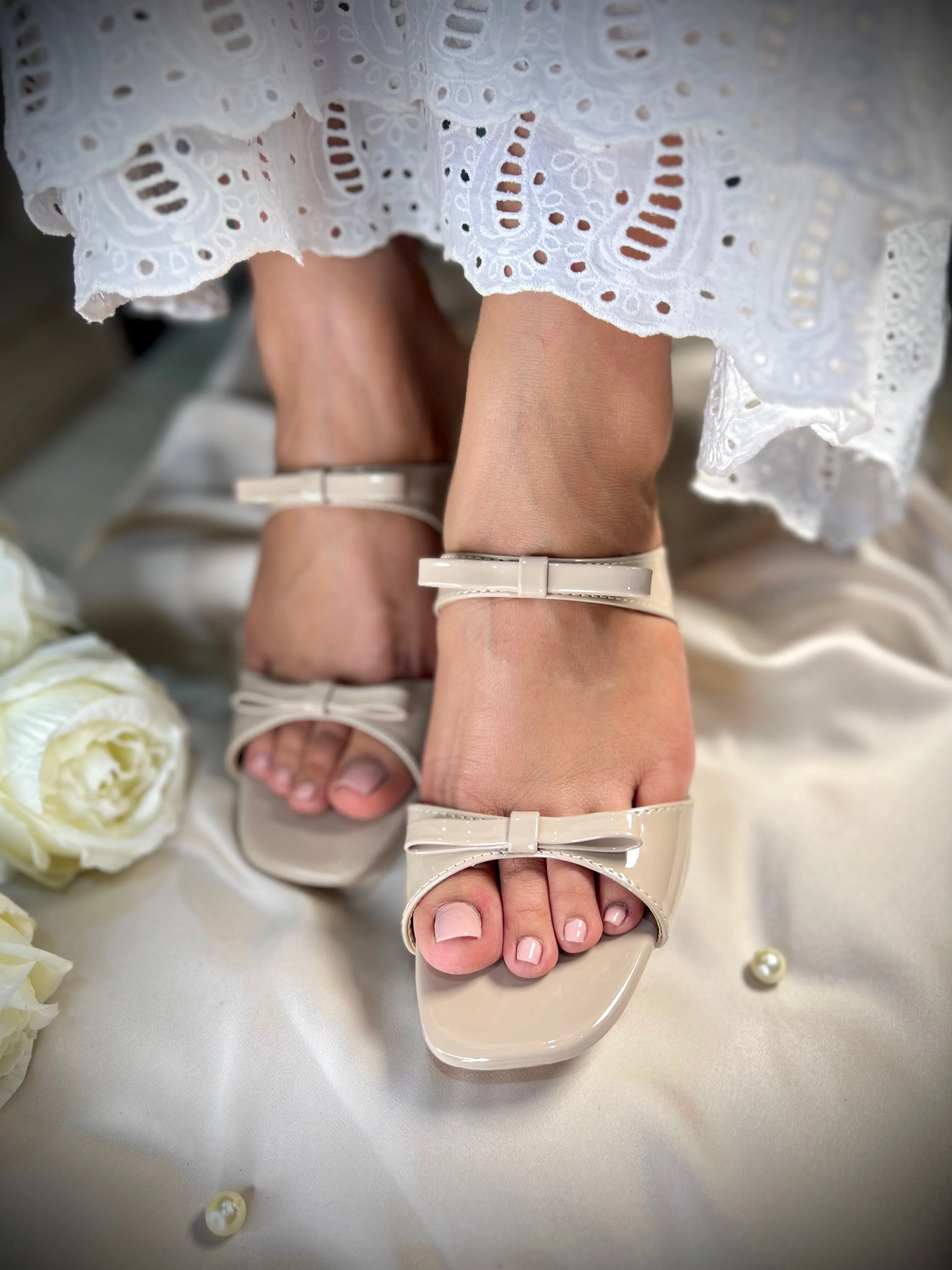 Aria Bow Strap Heels