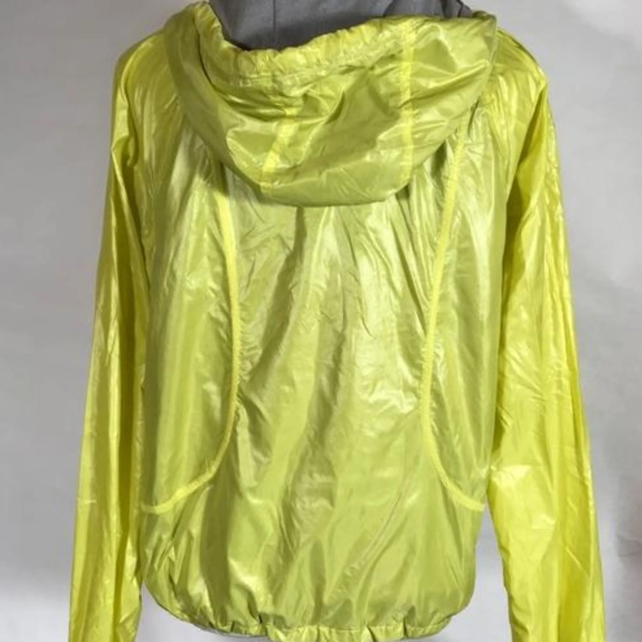 ATHLETA Yellow Packable Indio Anorak Lined Windbreaker Size L NWT