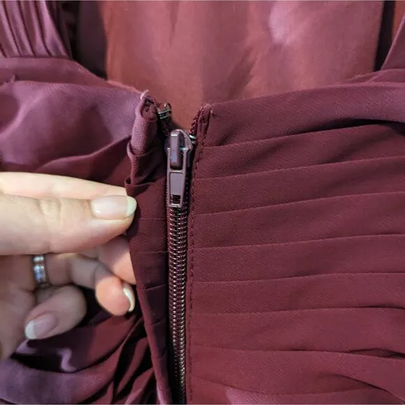 Azazie Kaleigh Dress Size A6 Cabernet