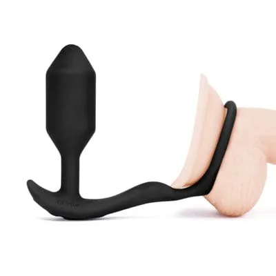 b-Vibe - Vibrating Snug Plug & Tug Medium - Black