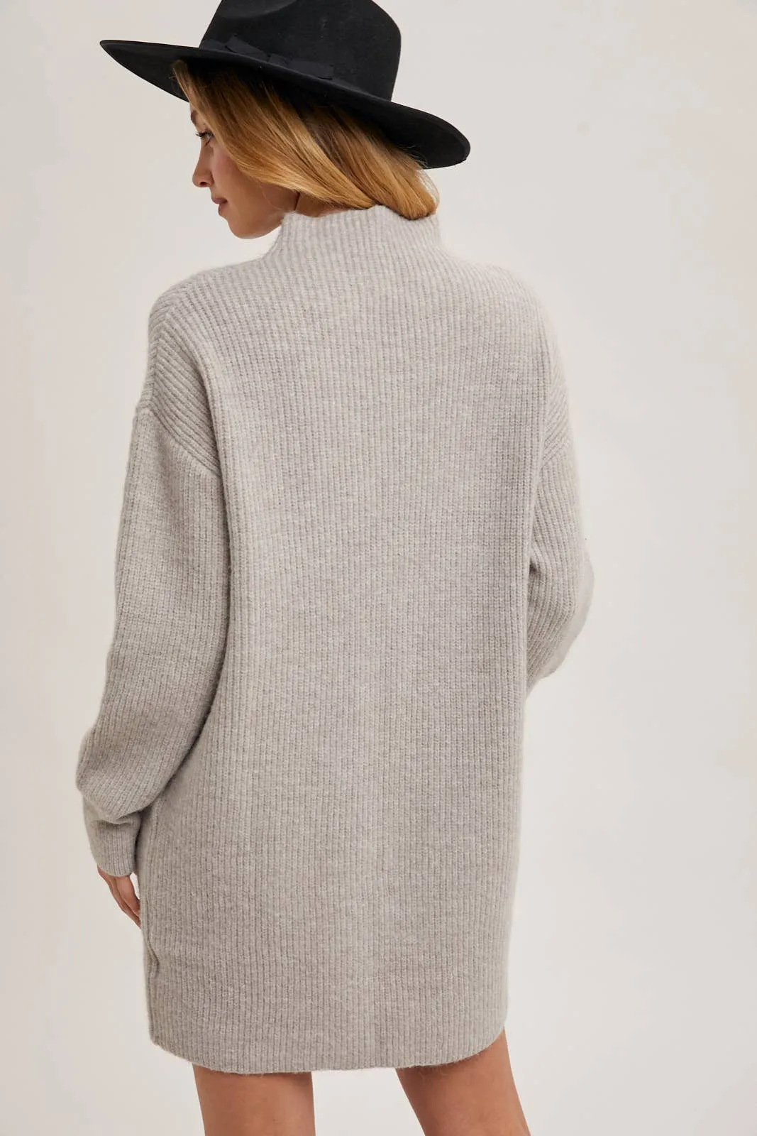 Birch Mock Neck Mini Sweater Dress