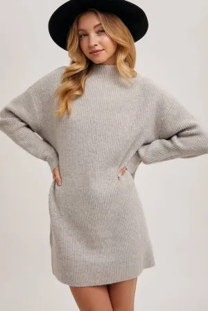 Birch Mock Neck Mini Sweater Dress