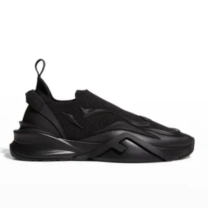 Black Mesh Running Sneakers