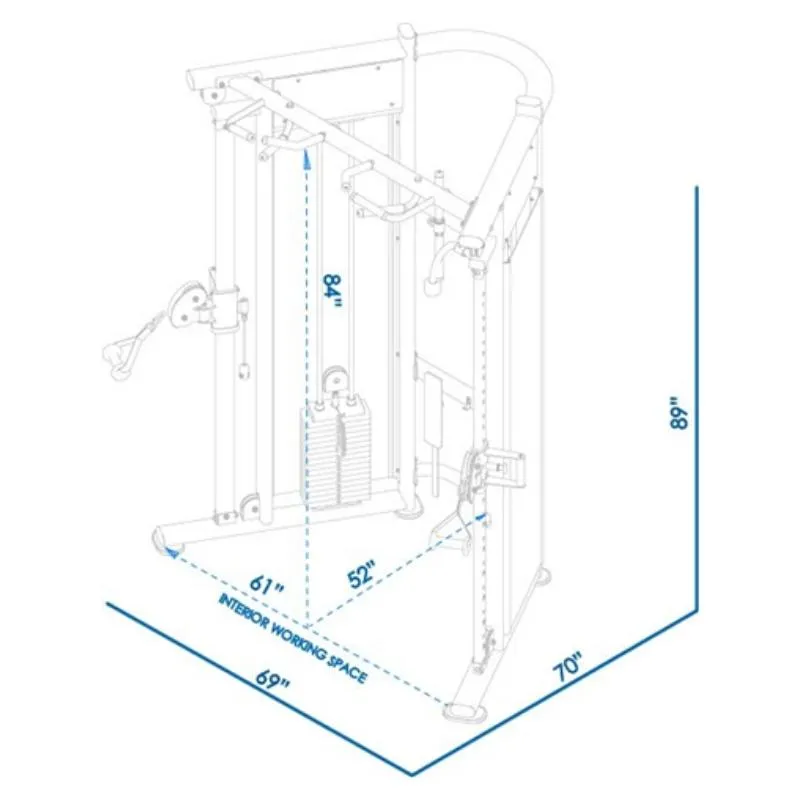 BodyKore Functional Trainer Dual Adjustable Pulley System MX1161