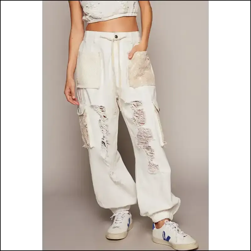 Boho Chic Crochet Patch Jeans: Fun, Fierce, and Distressingly Fabulous! 💃