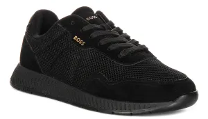 Boss Titanium Runner In Black Gold