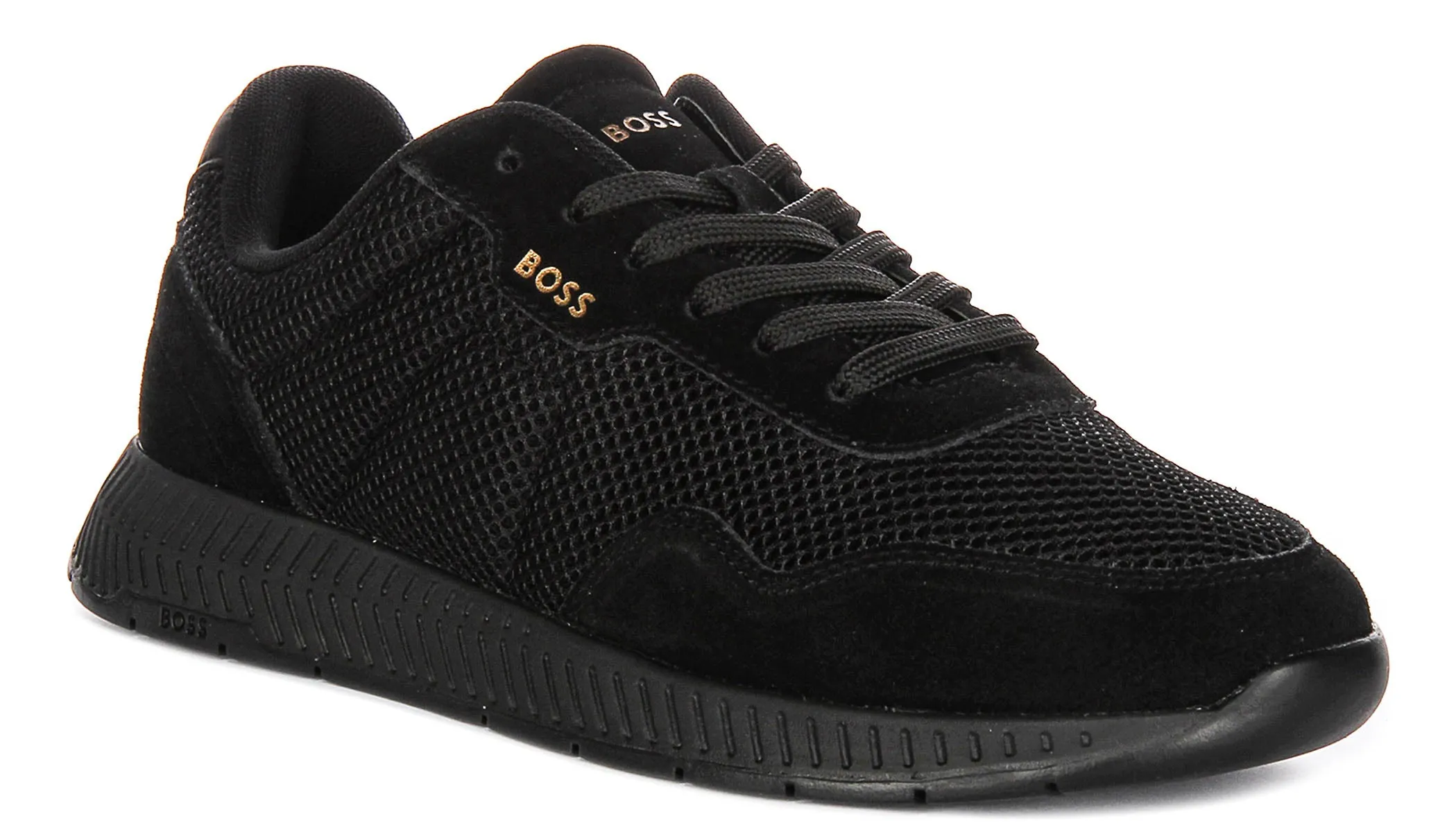 Boss Titanium Runner In Black Gold