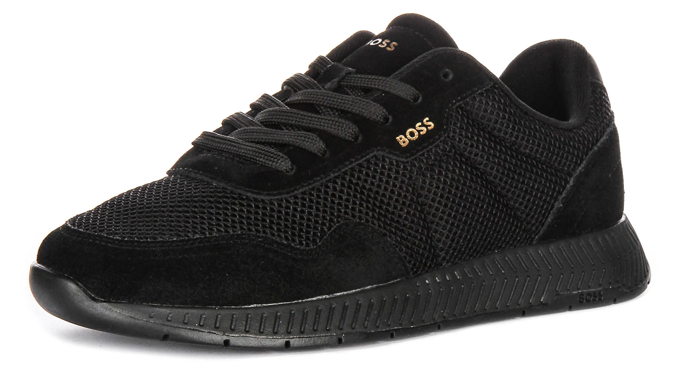 Boss Titanium Runner In Black Gold
