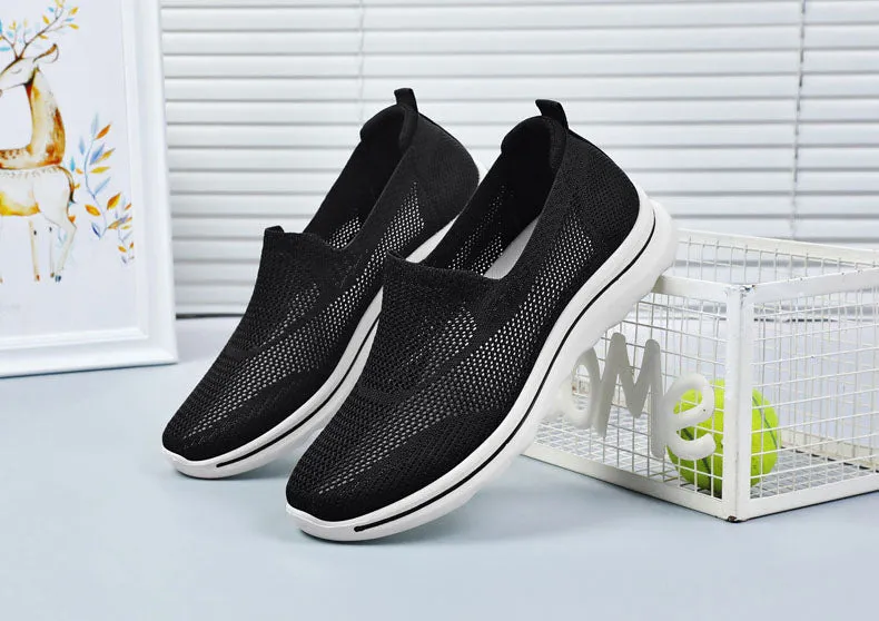 Breathable Mesh and Memory Foam Men's Slip-On Sneakers for Casual Comfort