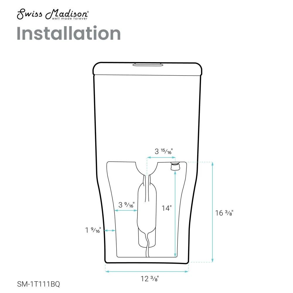 Burdon One Piece Square Toilet Dual Flush 1.1/1.6 gpf in Bisque