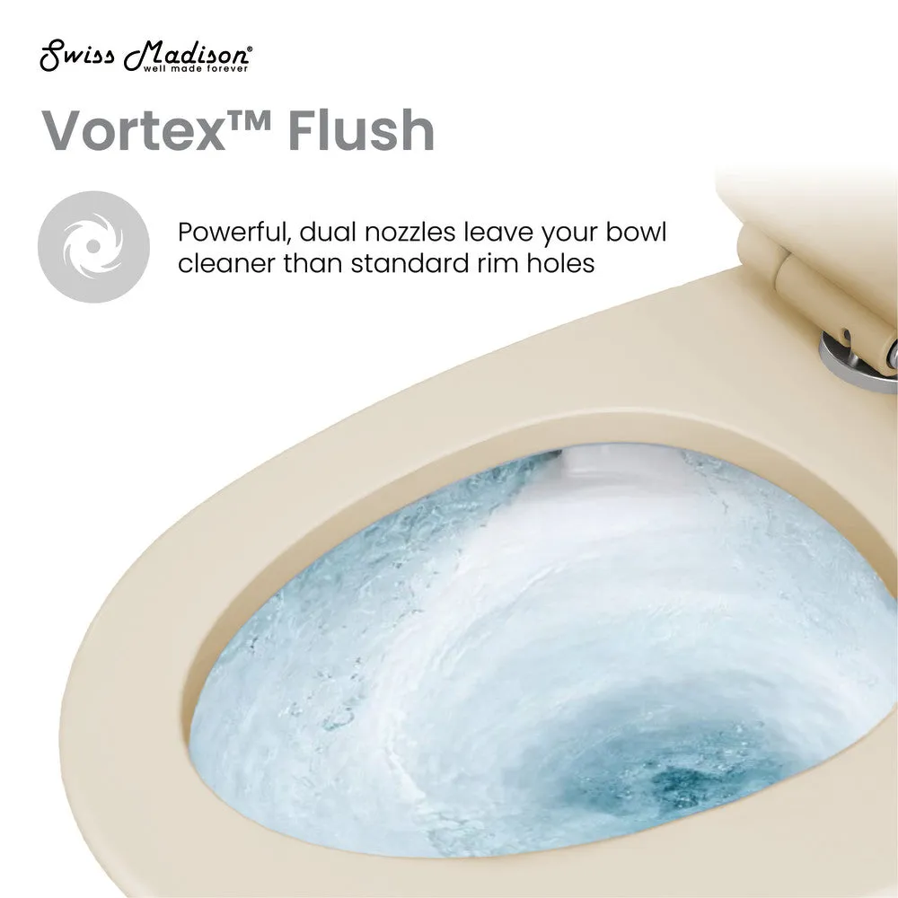 Burdon One Piece Square Toilet Dual Flush 1.1/1.6 gpf in Bisque