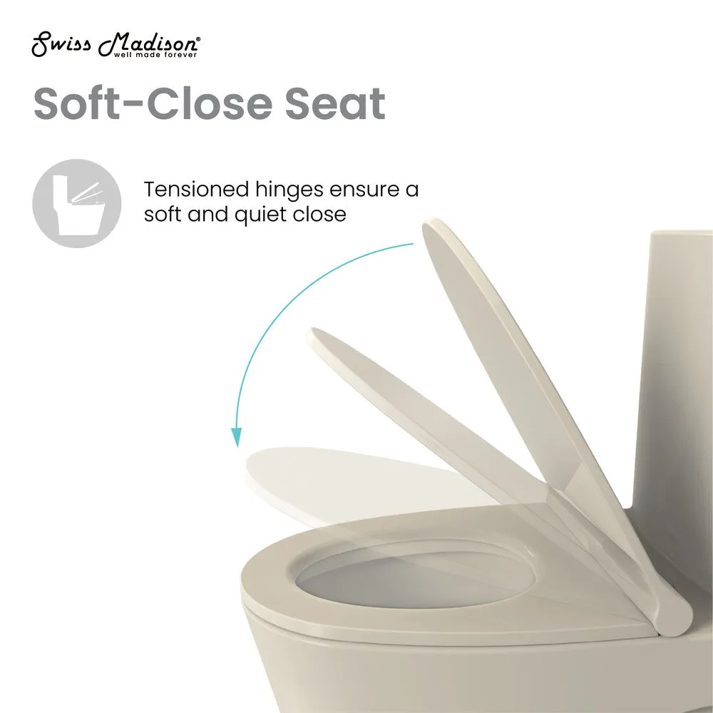 Burdon One Piece Square Toilet Dual Flush 1.1/1.6 gpf in Bisque
