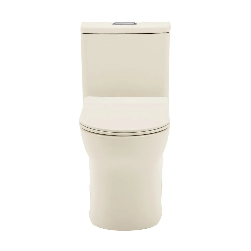 Burdon One Piece Square Toilet Dual Flush 1.1/1.6 gpf in Bisque