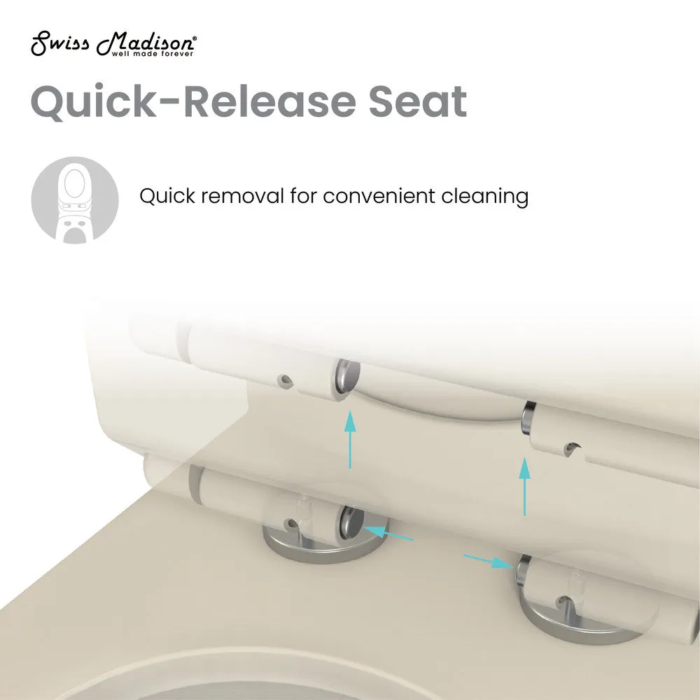 Burdon One Piece Square Toilet Dual Flush 1.1/1.6 gpf in Bisque
