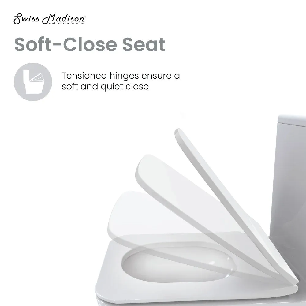 Carre One Piece Square Toilet Left Side Flush, 10" Rough-In 1.28 gpf