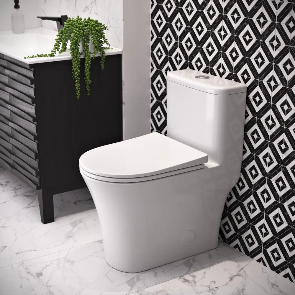Cascade One-Piece Compact Toilet Dual-Flush 1.1/1.6 gpf