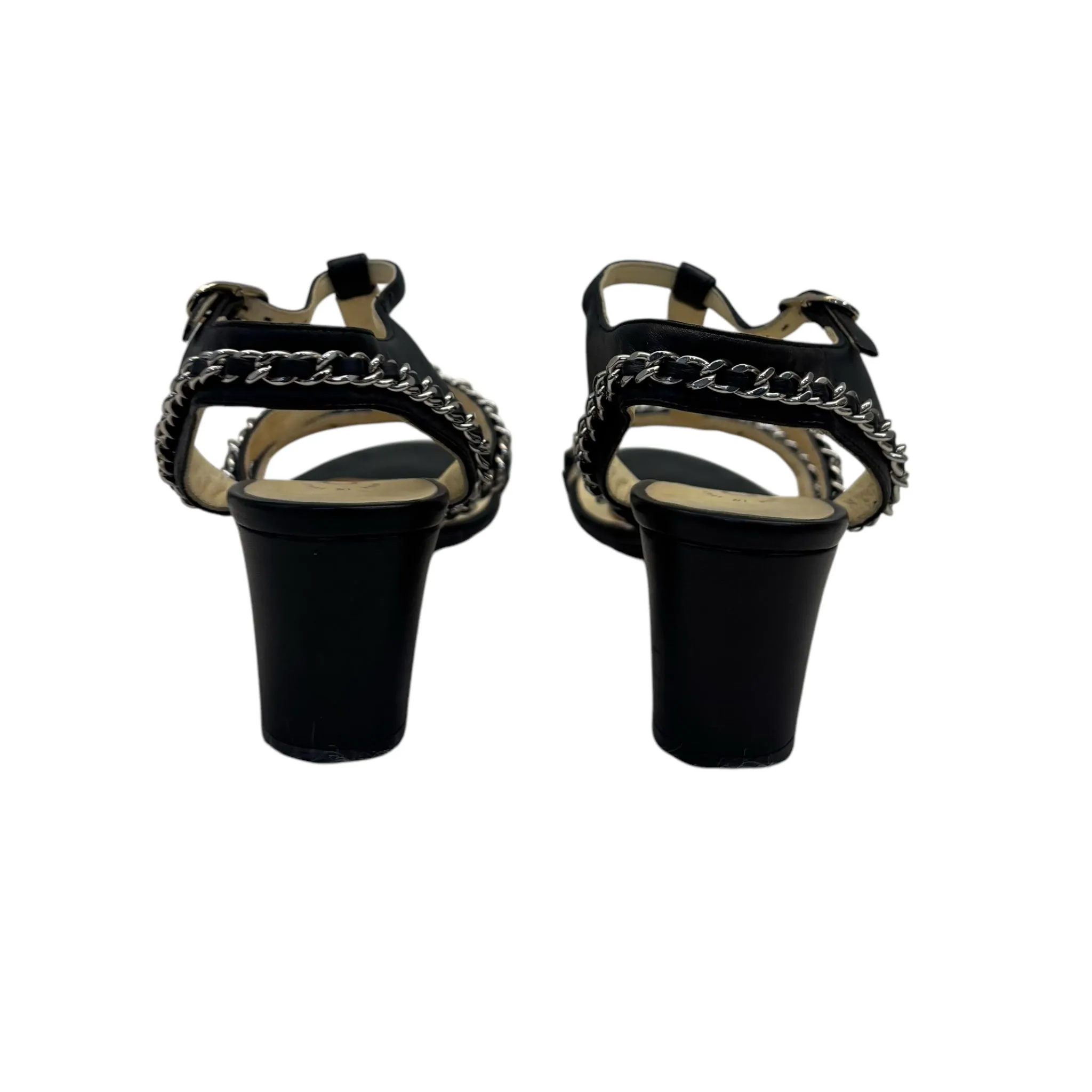 Chanel Black Leather Chain Size EU 37.5