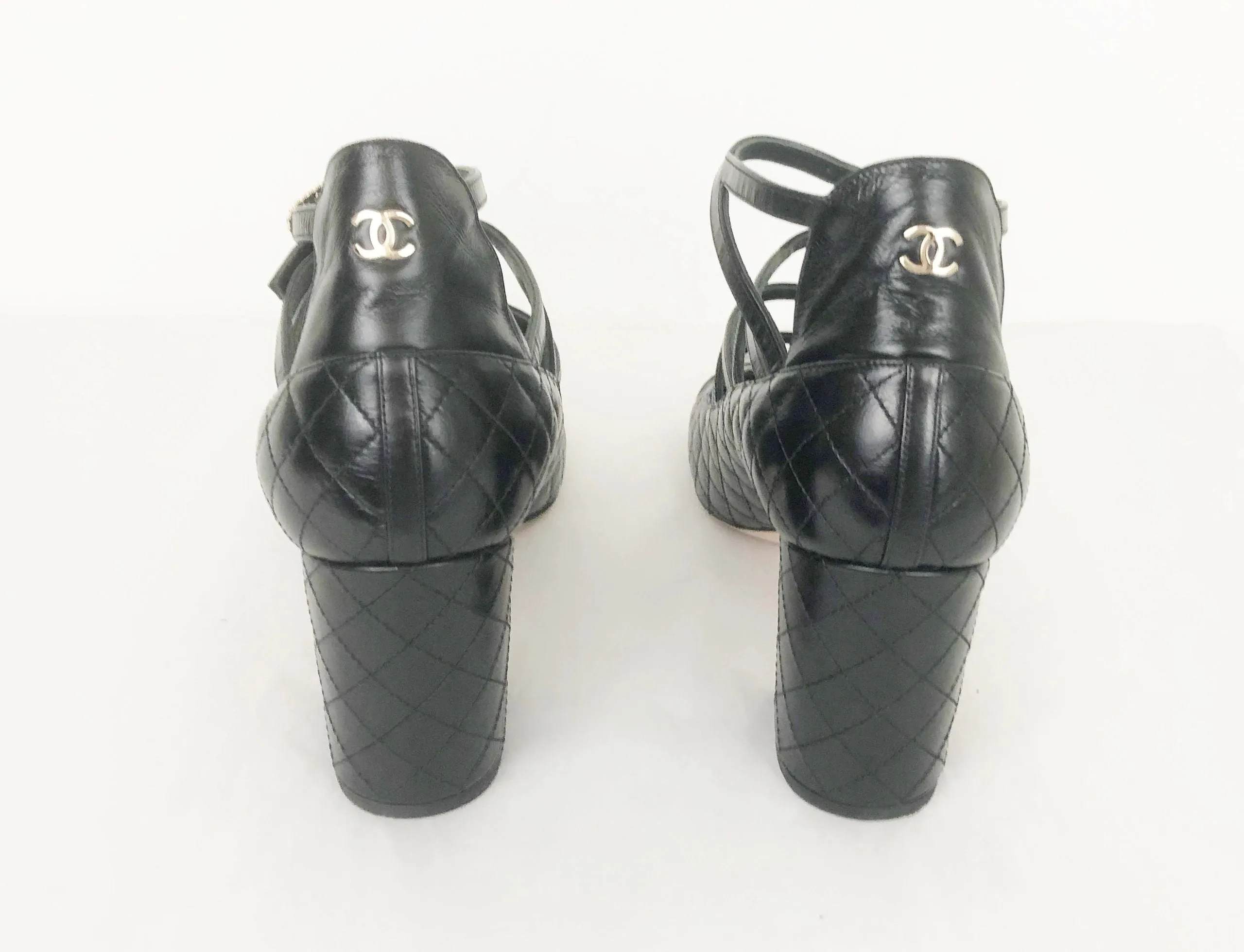 Chanel Strappy Pump Size 40 It (10 Us)