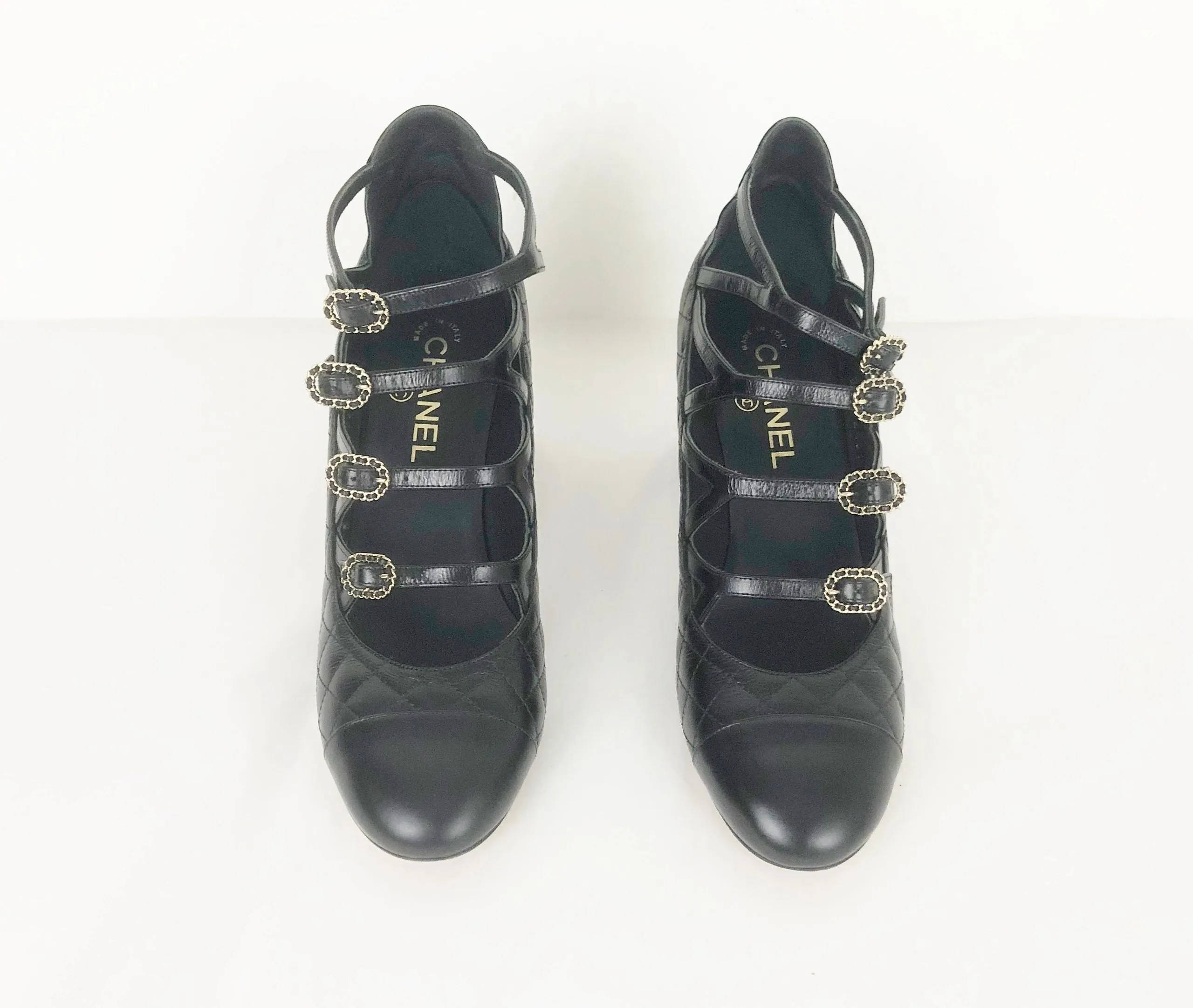 Chanel Strappy Pump Size 40 It (10 Us)