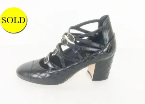 Chanel Strappy Pump Size 40 It (10 Us)