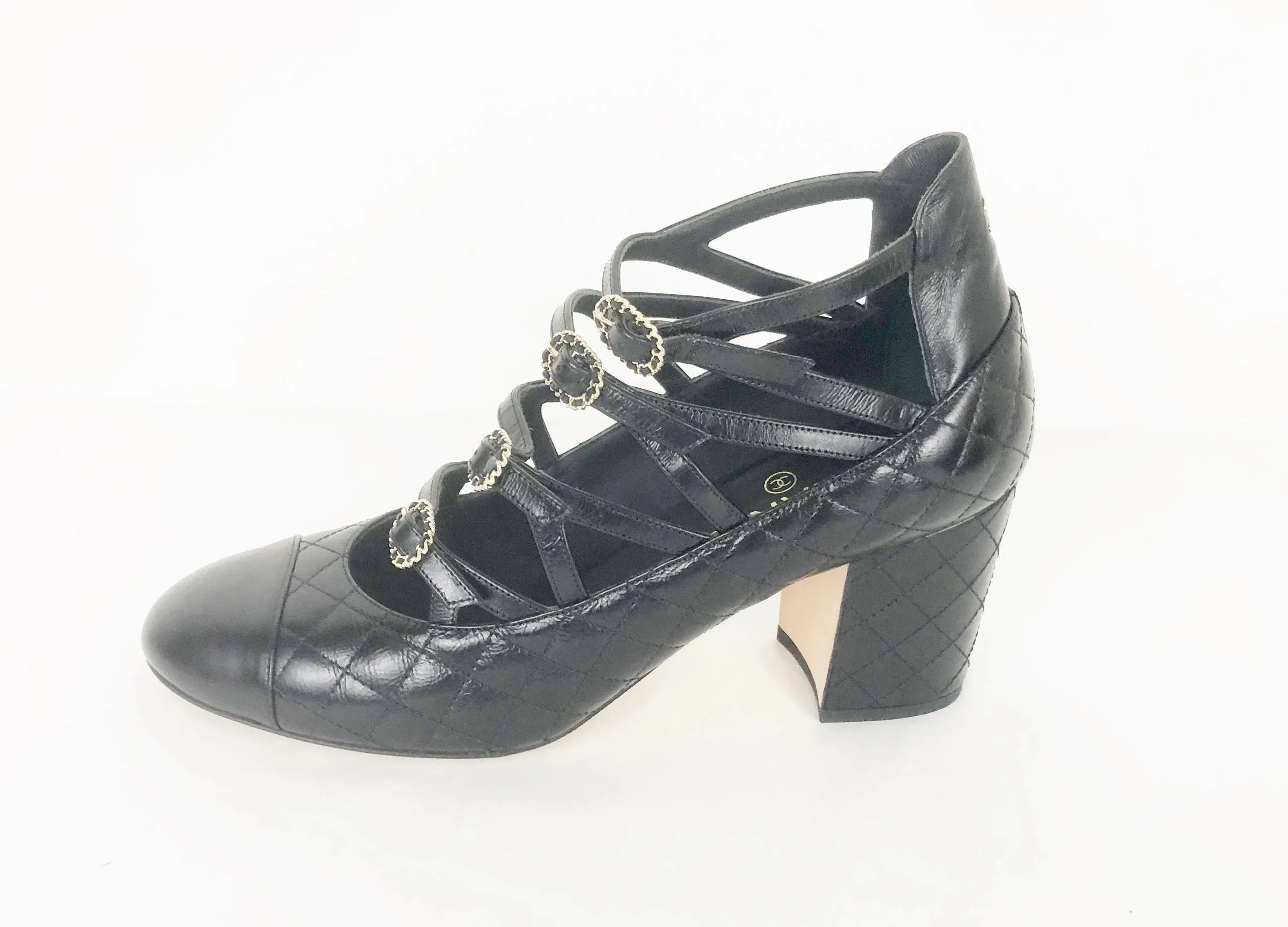 Chanel Strappy Pump Size 40 It (10 Us)
