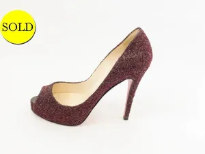 Christian Louboutin Glitter Pump Size 36.5 It (6.5 Us)
