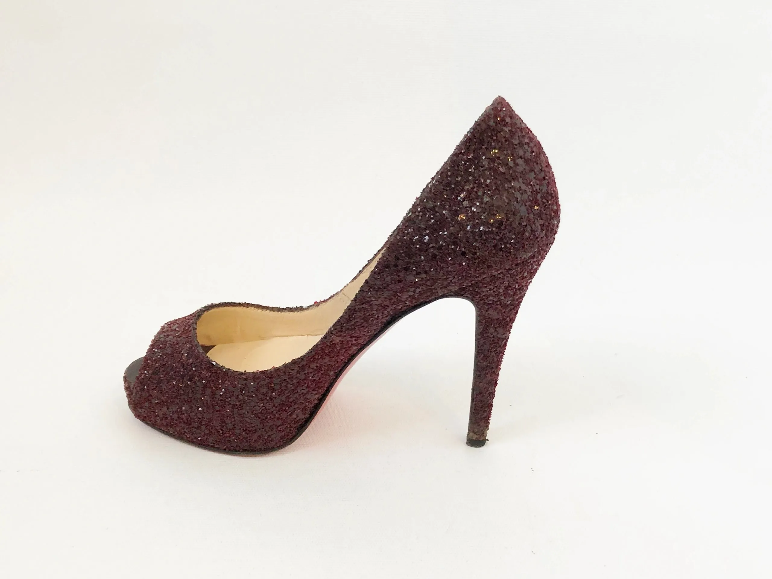 Christian Louboutin Glitter Pump Size 36.5 It (6.5 Us)