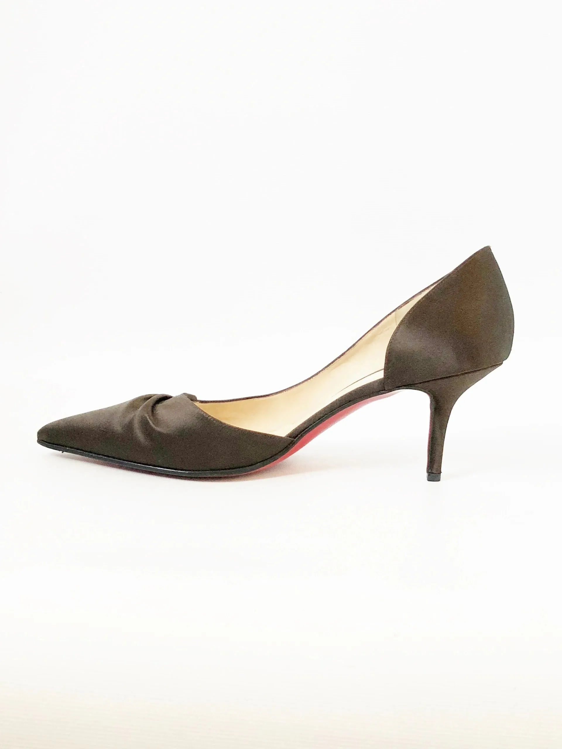 Christian Louboutin Satin D'Orsay Pumps Size 41 It (11 Us)