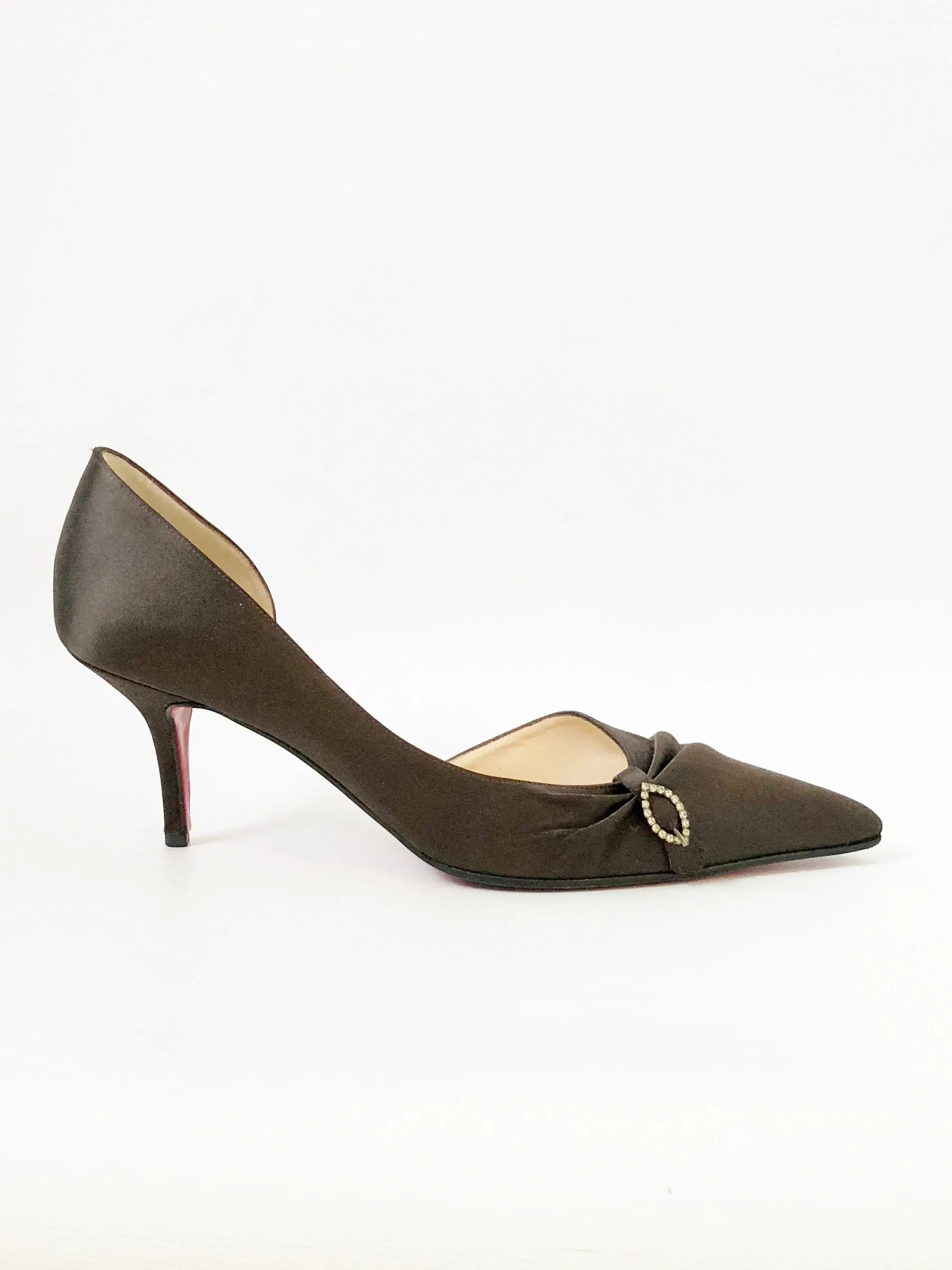 Christian Louboutin Satin D'Orsay Pumps Size 41 It (11 Us)