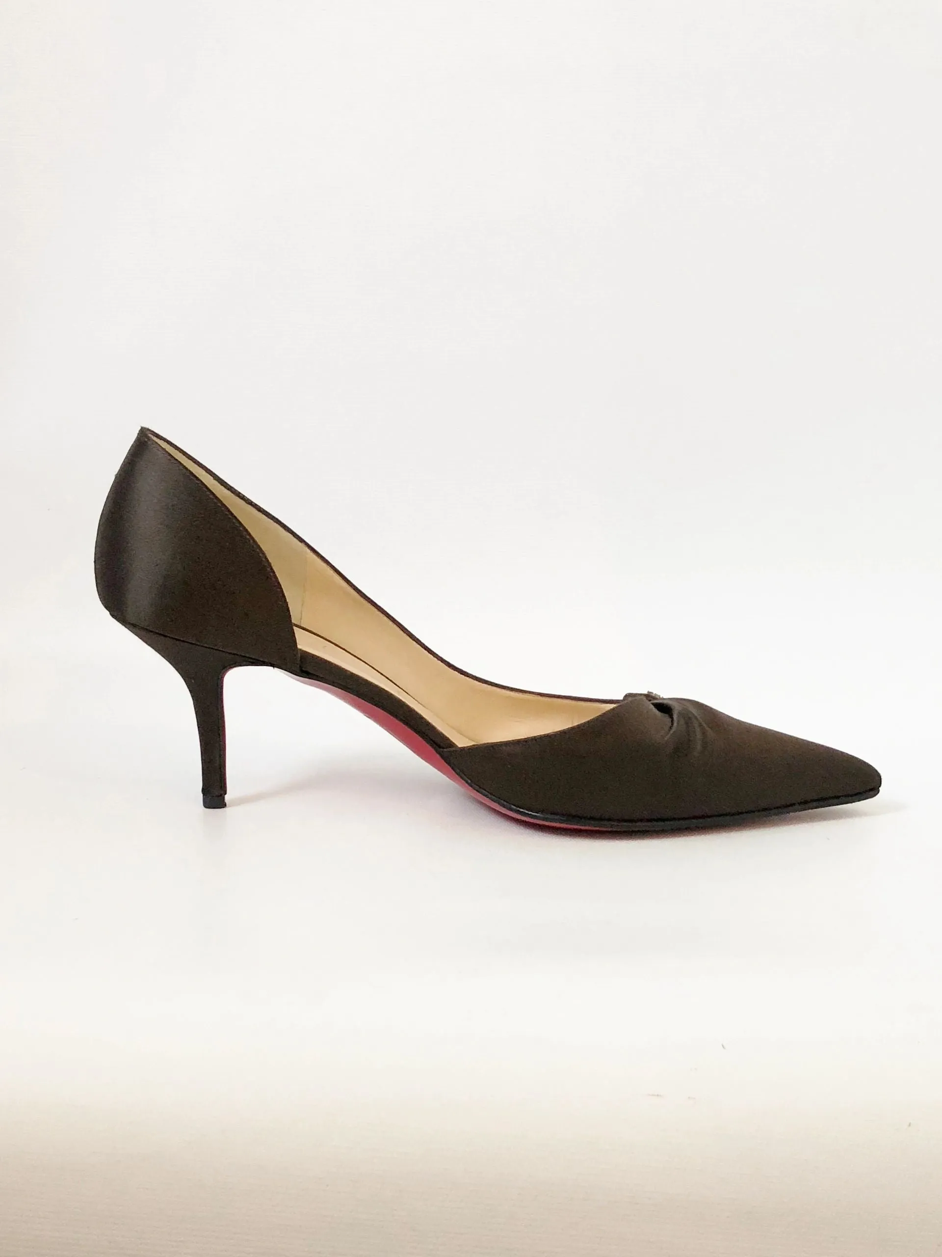 Christian Louboutin Satin D'Orsay Pumps Size 41 It (11 Us)
