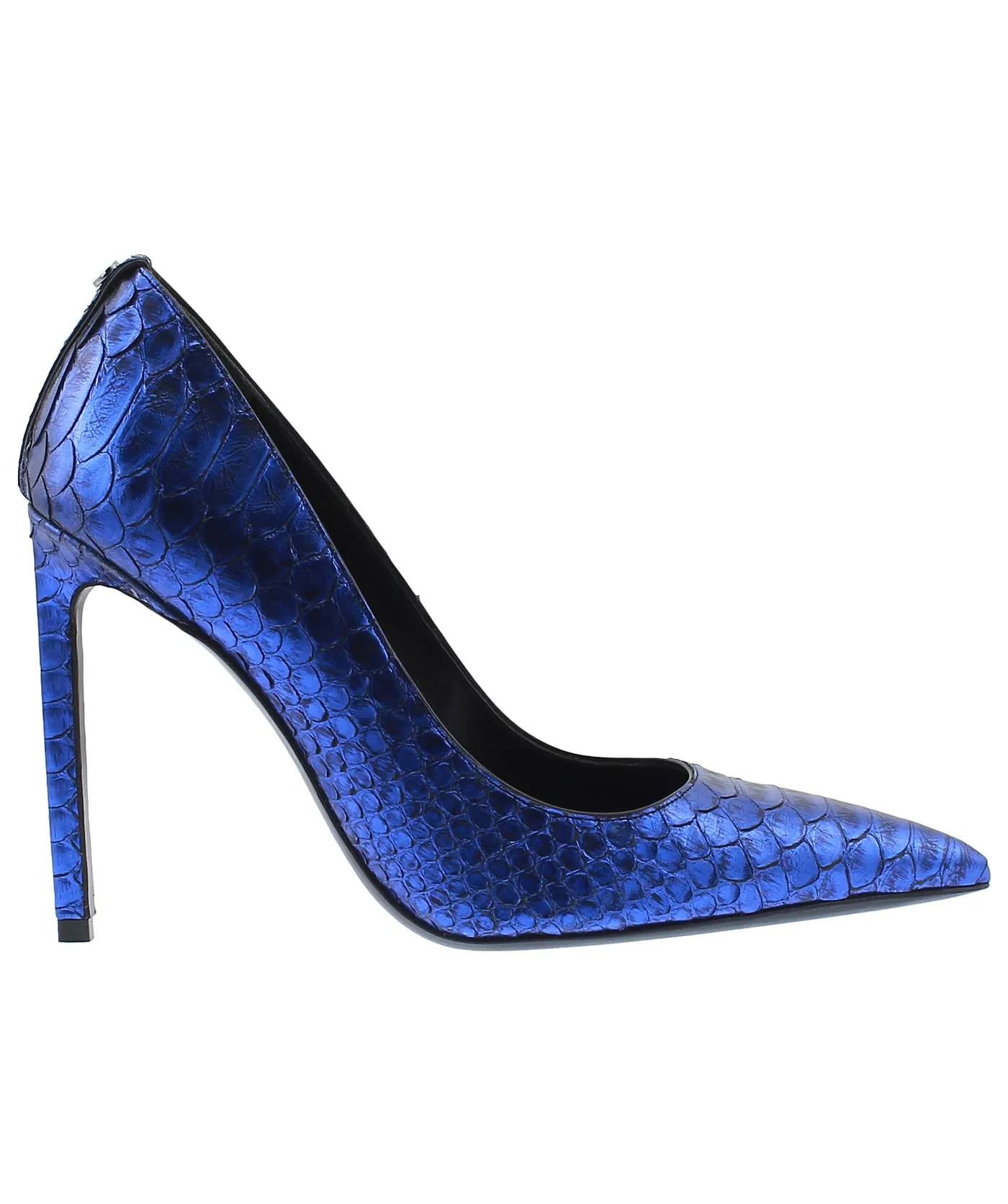 Classic T-Screw Pointed Python Leather Pumps