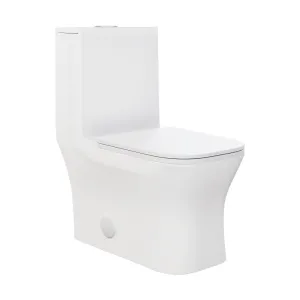 Concorde One Piece Square Toilet Dual Flush 1.1/1.6 gpf in Matte White
