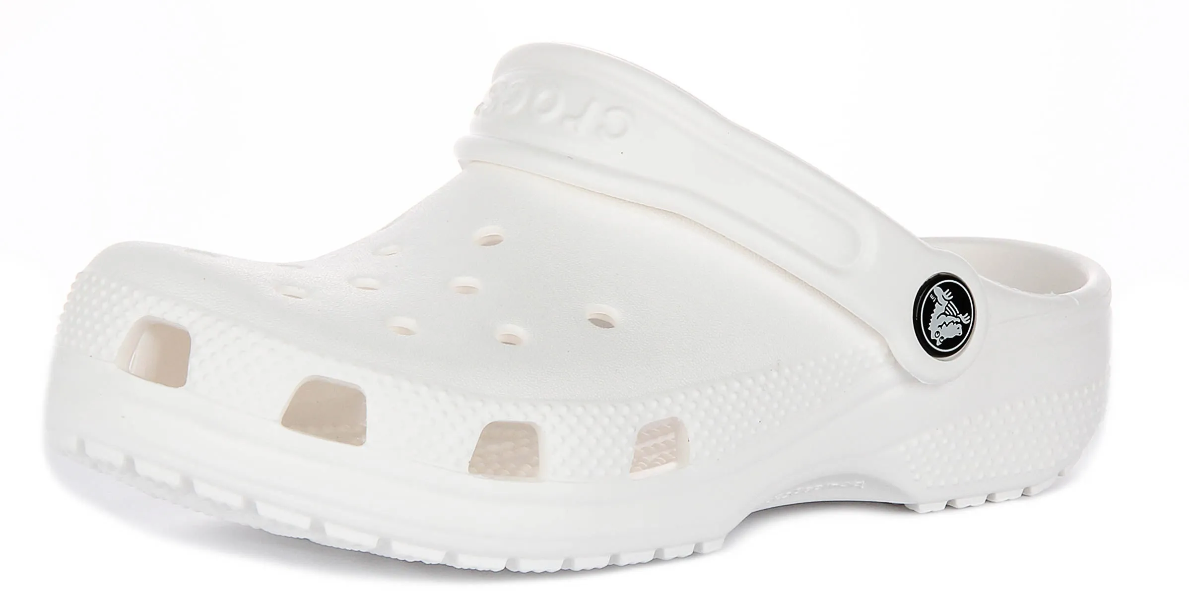 Crocs Classic Clog In White For Juniors