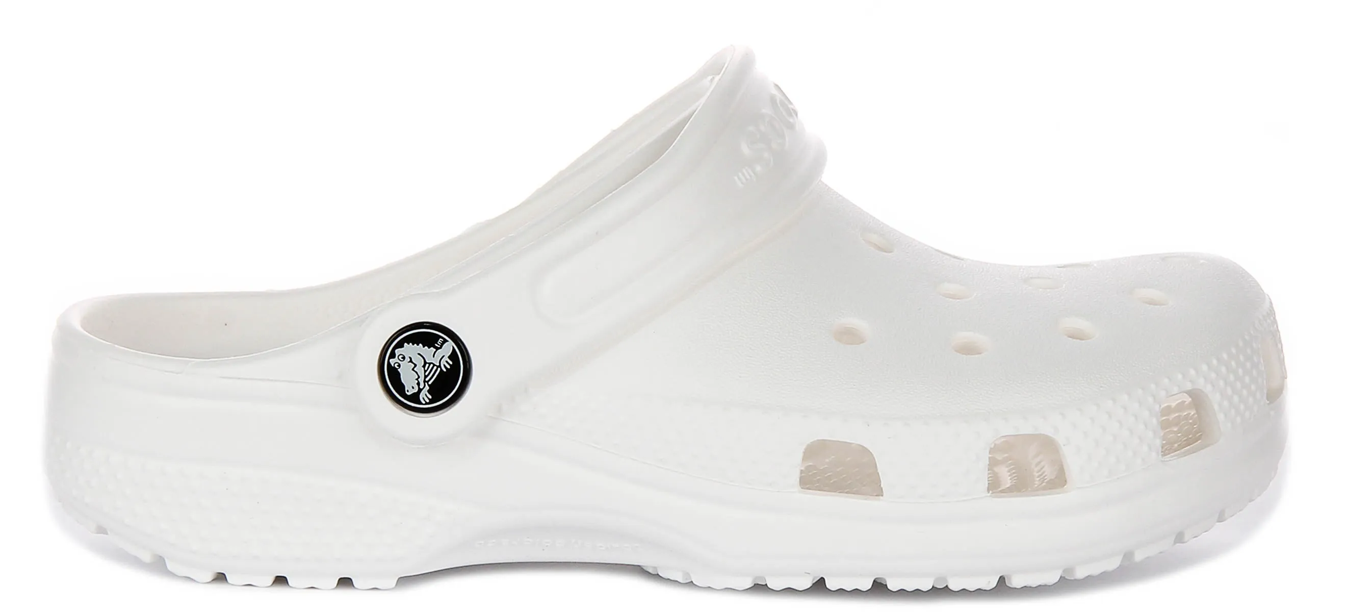 Crocs Classic Clog In White For Juniors