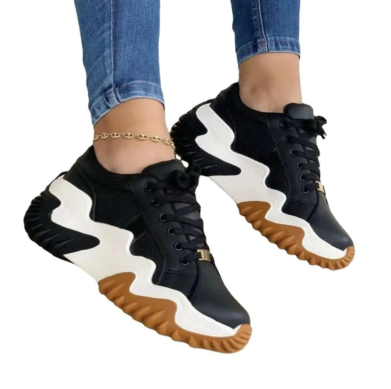 Dynamic Wave-Soled Sneakers – A Perfect Blend of Style and Performance