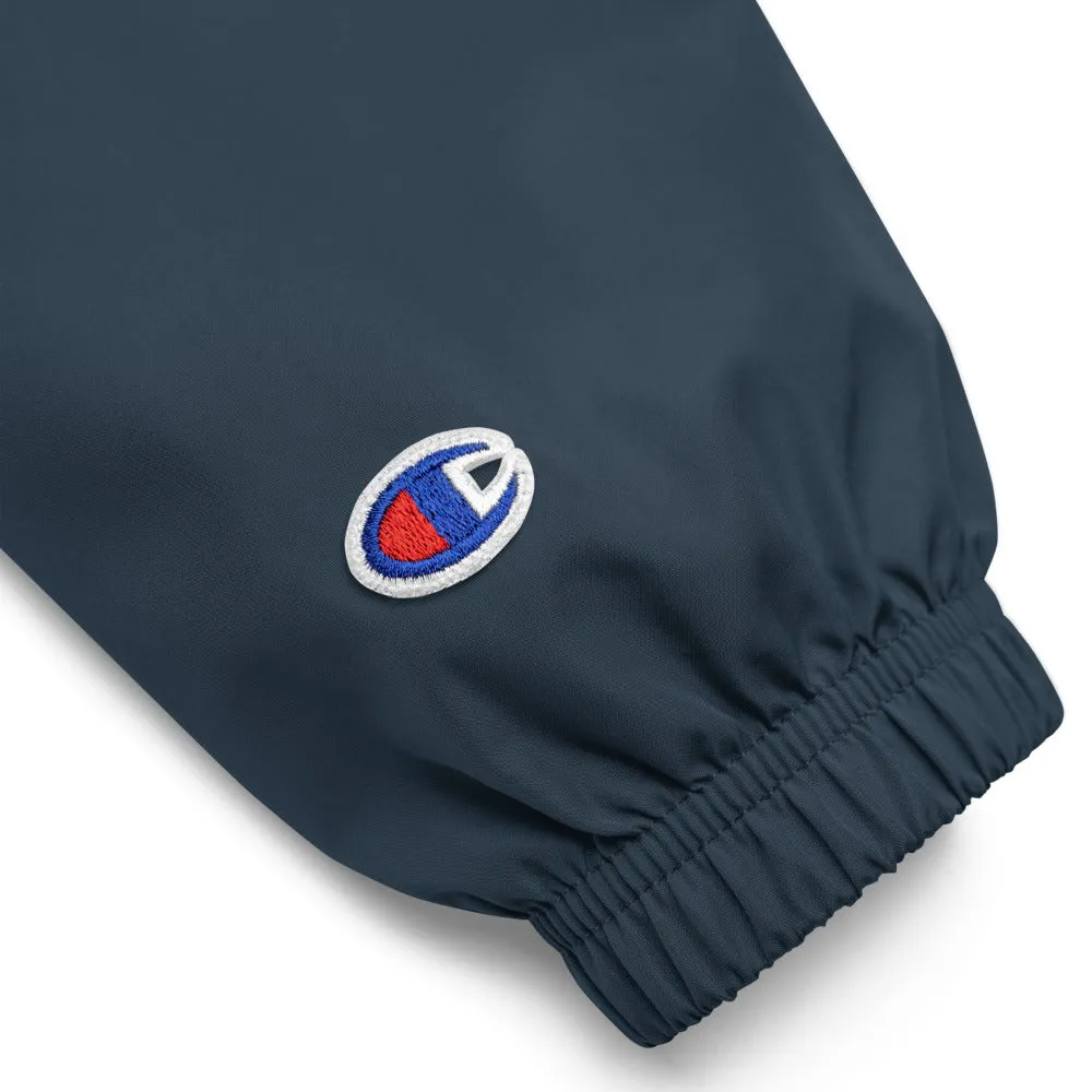 Embroidered Champion Unicorn Logo Packable Wind and Rain Jacket by #unicorntrends