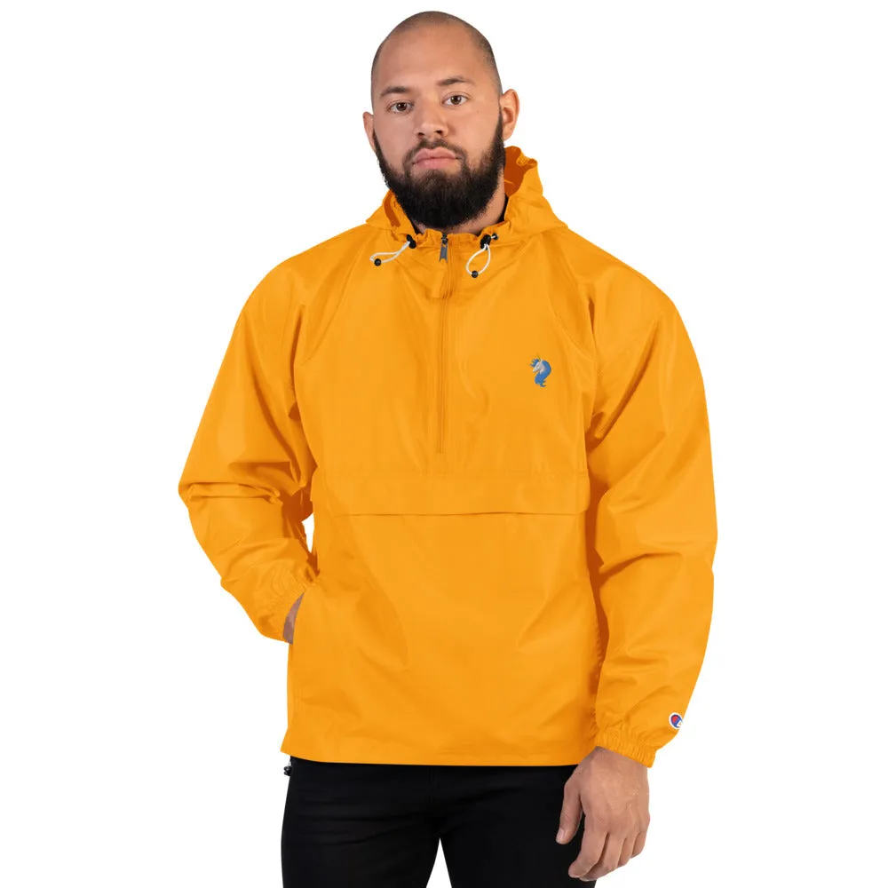 Embroidered Champion Unicorn Logo Packable Wind and Rain Jacket by #unicorntrends