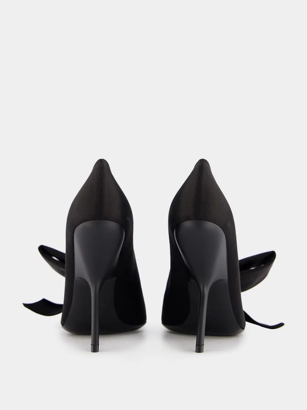 Erica Bow-Detailed Satin Pumps