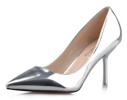 Fashion shoes women Pumps female shoes leather nude pointed toe heeled shoes women thin heels bridal wedding shoes